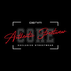 Fototapeta premium authentic core denim streetwear t-shirt and apparel