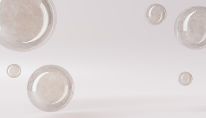 3D gentle background abstract texture with bubble party.