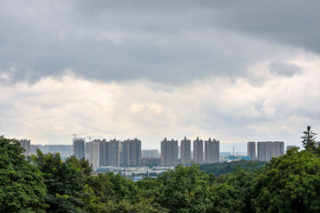 Fototapeta premium storm clouds over the city