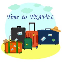 Travel on a white background. Vector graphics.