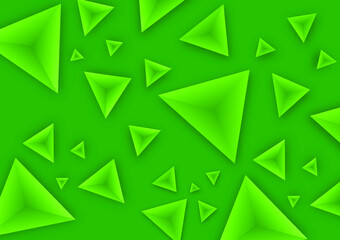 Green polygon abstract 3d triangles elements geometric shapes background. Use for banners, web, brochure, ad, poster, etc. Vector illustration concept, Polygonal dimension idea design business concept