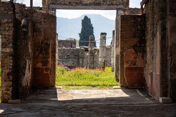 Ancient ruins of Pompei city (Scavi di Pompei), Naples, Italy