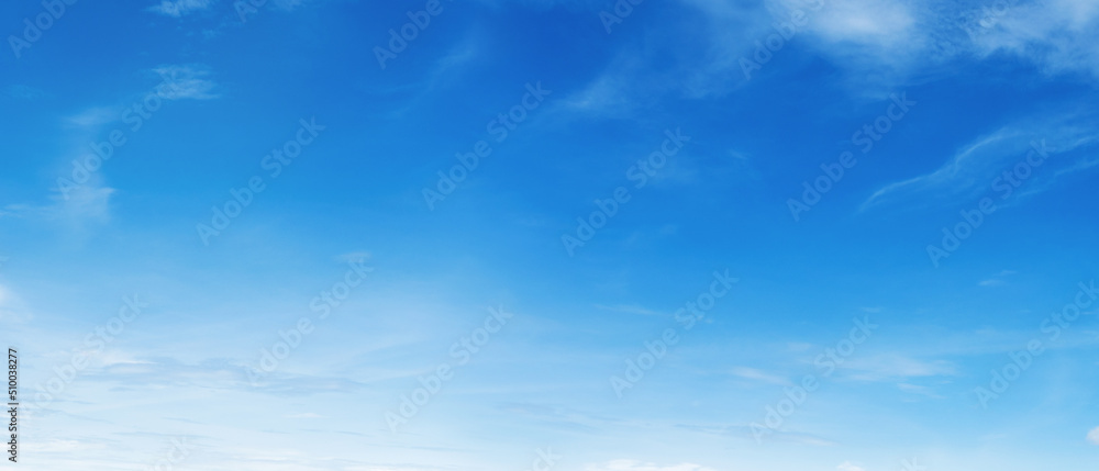 Wall mural beautiful blue sky with white cloud in sunrise