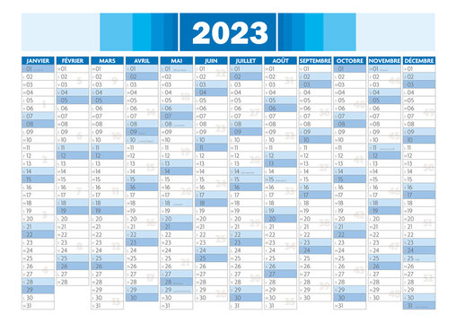2023 french front calendar
