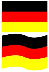 flags of Germany on a white background	