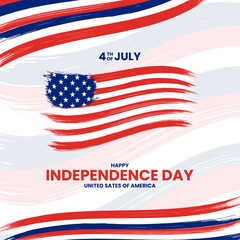 Happy Independence Day. Suitable for greeting card, banner and poster.