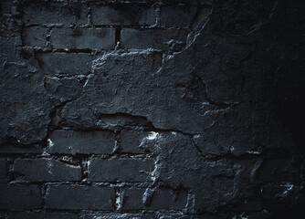 Brick Silver Wall. Grunge Rough structure. Abstract texture. Rock background. Rock texture. Black texture. Dark marble. Stone background. Rock pile. Paint spots. Rock surface with cracks.