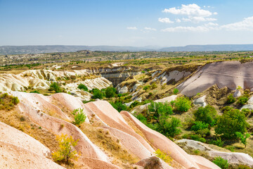 Fototapeta na wymiar Awesome landscape of the Pigeon valley in Cappadocia, Turkey