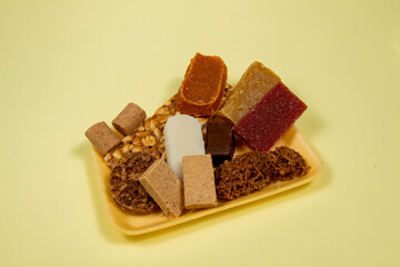 coconut candy, pumpkin candy, paçoca, peanut butter, jujuba