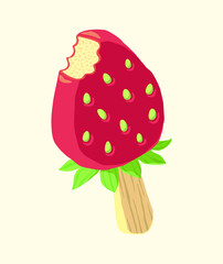 strawberry popsicle ice-cream 