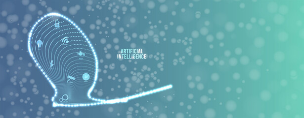 Obraz premium Conceptual technology illustration of artificial intelligence