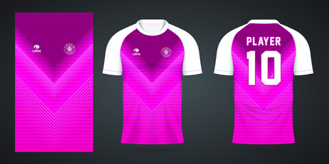 pink football jersey sport design template