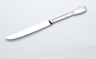 Top view knife isolated on white background
