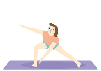 有酸素運動で全身を動かすダイエット中の女性