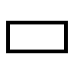 Rectangle shape icon vector outline stroke symbol for creative graphic design ui element in a pictogram illustration