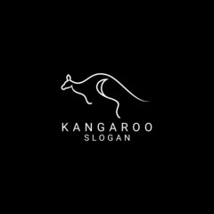 kangaroo logo design icon template