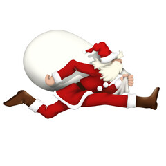 クリスマス　走るサンタクロース