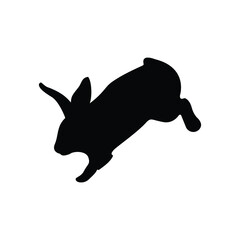 rabbit silhouette illustration black art design