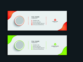 personal email signature or email footer and personal social media facebook cover design template 03