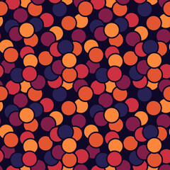 Polka dot ornament. Repeated circles seamless pattern. Modern stile geometric background. Geo motif surface print