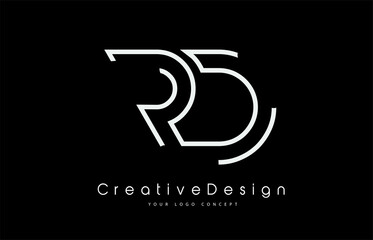 RD R D Letter Logo Design in White Colors