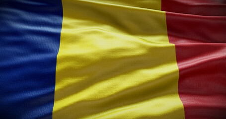 Obraz premium Romania national flag background illustration. Symbol of country