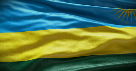 Rwanda national flag background illustration. Symbol of country