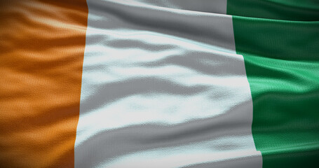 Obraz premium Ivory Coast national flag background illustration. Symbol of country