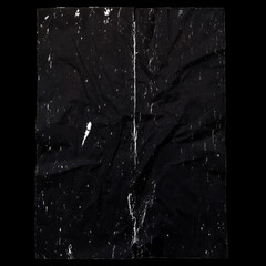 old black empty aged damaged paper poster rough grunge shabby scratched torn ripped texture...