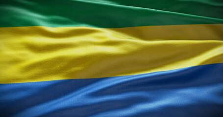 Gabon national flag background illustration. Symbol of country