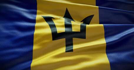 Barbados national flag background illustration. Symbol of country