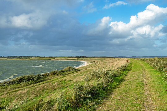 Landschaft im d&auml;nischen Nationalpark Thy am  Flade S&oslash; im Sommer, J&uuml;tland