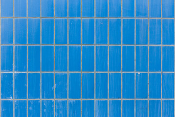 Blue ceramic tile wall background