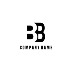 logo letter b bb window combination stock vector