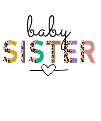 baby sister svg, sister svg, half leopard cheetah print baby sister svg, sisters svg, sister leopard, little girl svg, baby
