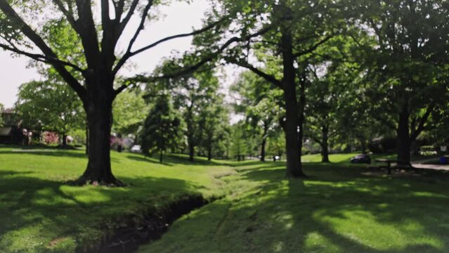 Drone Shot of Suburban Park - Upper Arlington, Ohio