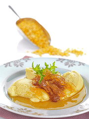 modern fava plate with onion chutney - 510064290