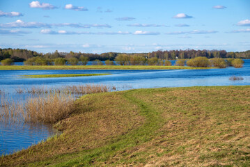 The river Sorot on a May day. Pushkin Mountains. Pskov region, Russia