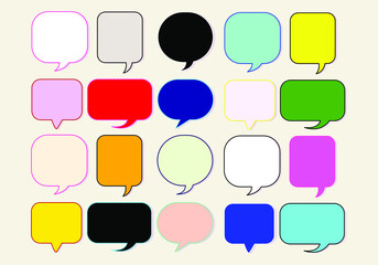 A st of text bubbles icon character vector illustration.