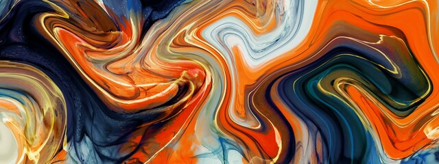 Yellow and orange coloured marble background, modern fluid art illustration, original hand drawn artwork, fresh colour, minimalistic modern liquid painting, wallpaper for print