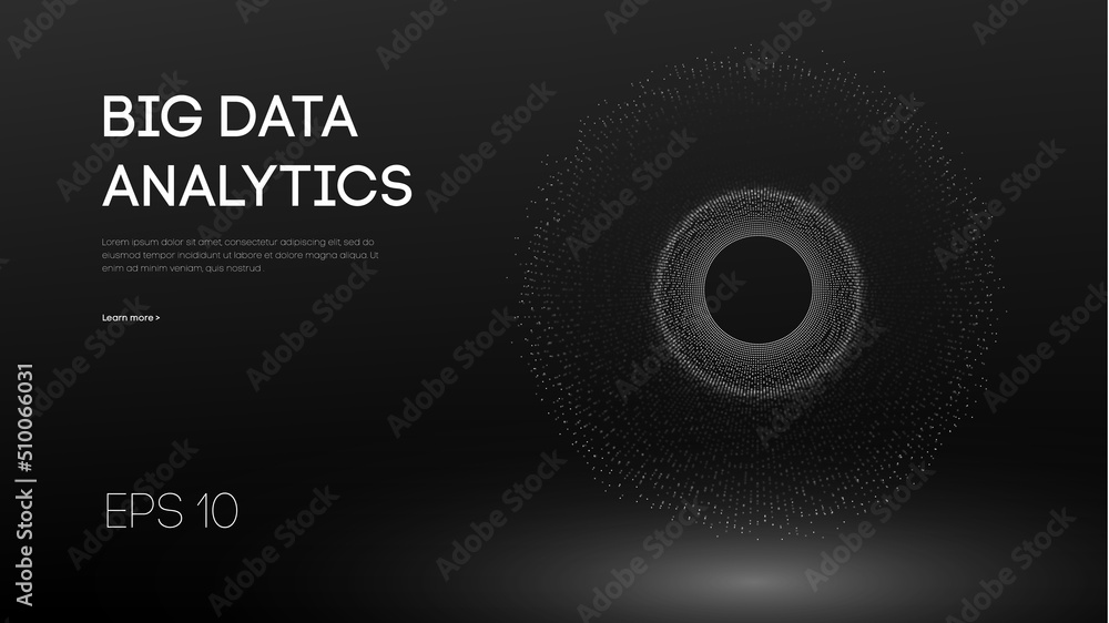 Fototapete big data visualization. background 3d. big data connection background. cyber technology ai tech wire