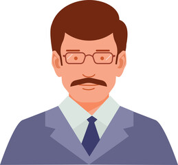 Man front face, people, businessman