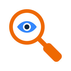 Audit, eye, search icon. Simple editable vector illustration.