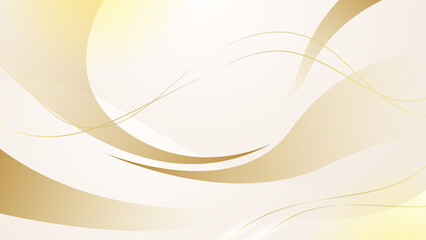 Abstract soft golden wave curve lines background