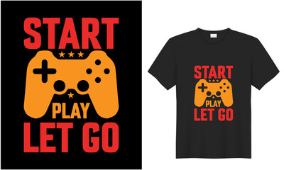 Gamer Stylish t-shirt design Vector illustration black background. Gamer Quotes and elements with slogan text, for t-shirt prints and other uses.