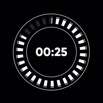 Countdown Alpha Stock Video Footage timer digital 30 seconds 