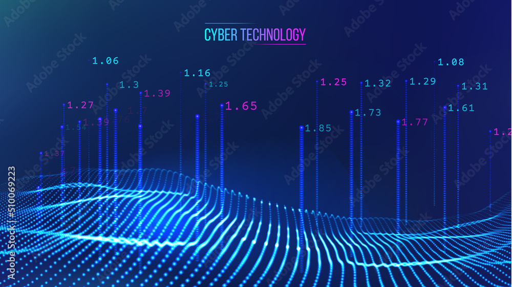 Poster cyber technology ai tech wire network futuristic wireframe. artificial intelligence . cyber security