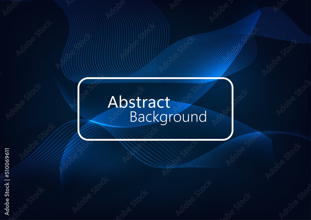 Aufkleber blue light futuristic abstract wave line, smooth pattern, communication data technology curve concep