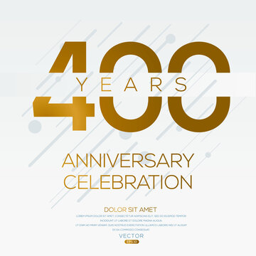 400 years anniversary celebration Design, Vector illustration.