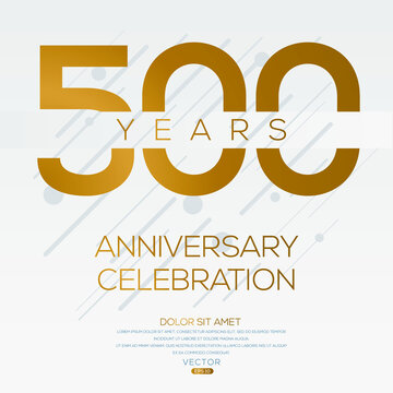 500 years anniversary celebration Design, Vector illustration.